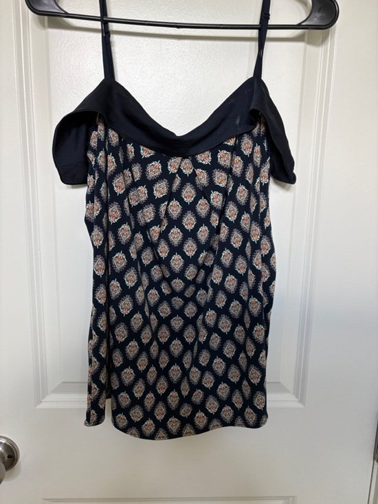 Banana Republic Tops - Banana Republic Navy Floral-Print Off-Shoulder Camisole
